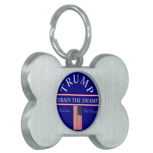 Drain the Swamp  Pet ID Tag (Front Left)