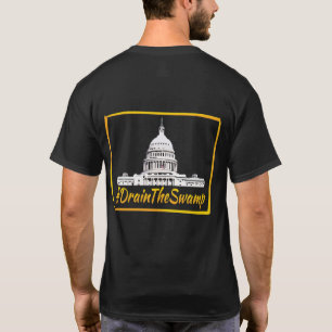 Drain the Swamp t shirt back printed