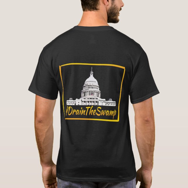 Drain the Swamp t shirt back printed (Back)