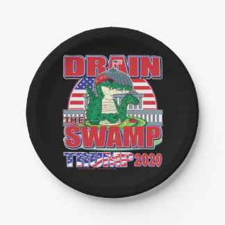Drain The Swamp Trump 2020 Paper Plate