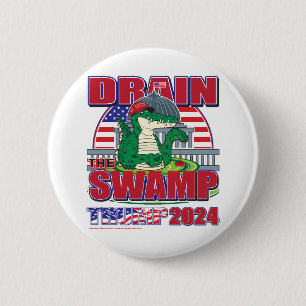 Drain-The-Swamp-Trump-2024 6 Cm Round Badge