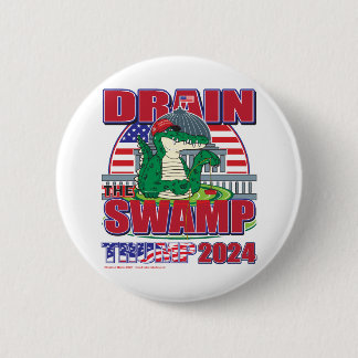 Drain-The-Swamp-Trump-2024 6 Cm Round Badge