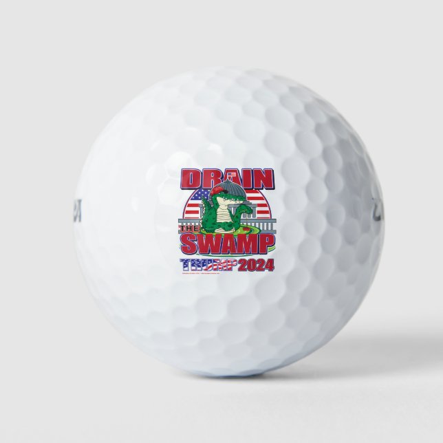 Drain-The-Swamp-Trump-2024 Golf Balls (Front)
