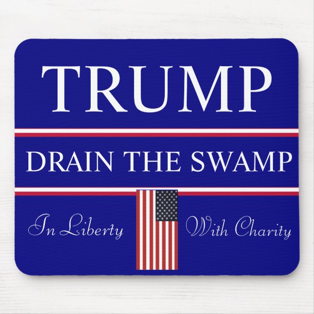 Drain the Washington SWAMP Trump  Mouse Mat (Front)