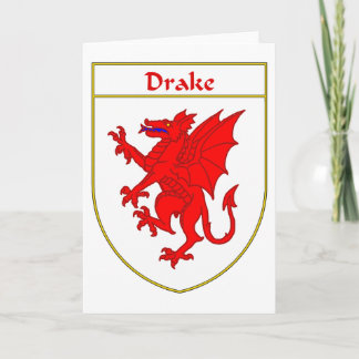 Drake Coat of Arms/Family Crest Holiday Card