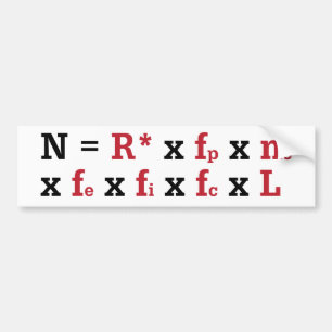Drake Equation Bumper Sticker
