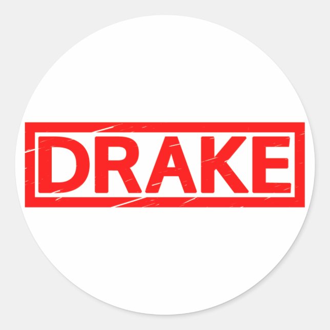 Drake Stamp Classic Round Sticker (Front)