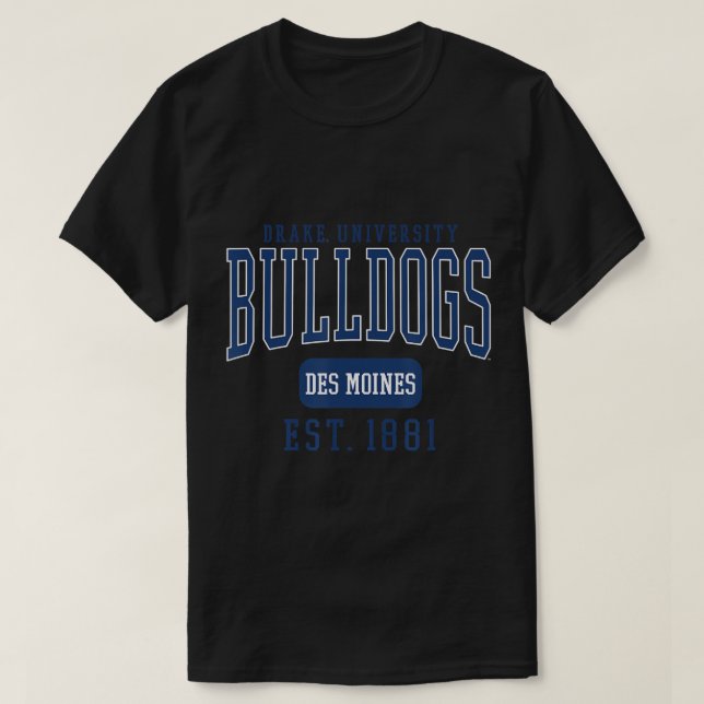 Drake University Bulldogs Est. Date T-Shirt (Design Front)