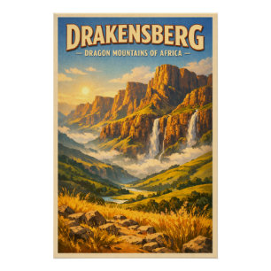  Drakensberg Mountains, South Africa, in a classic Poster