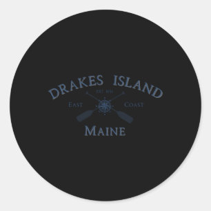 Drakes Island Maine Classic Round Sticker
