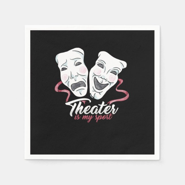 Drama Actors Actress Broadway Theatre Filming Acti Napkin (Front)