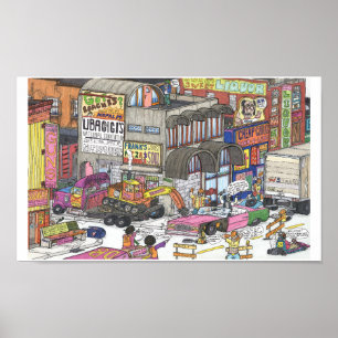 Drama at the corner of Broad & Charles Poster