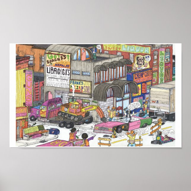 Drama at the corner of Broad & Charles Poster (Front)