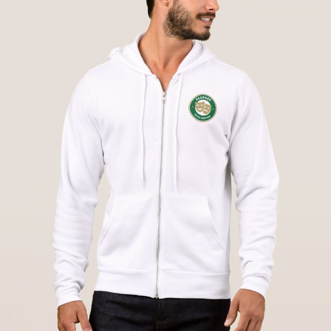 Drama Booster Zip Up front and back Hoodie (Front)