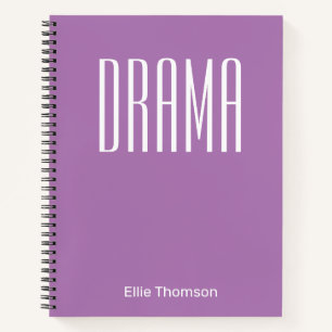 Drama Class Purple Personalised School Club Notebook