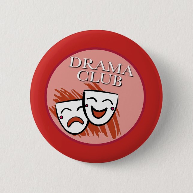 Drama Club Badge in Red (Front)