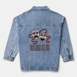 Drama Club Comedy And Tragedy Masks Denim Jacket