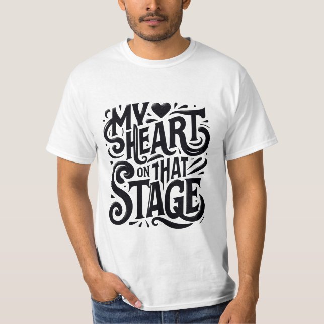Drama Club Gift – Artistic Performer Typography T-Shirt (Front)