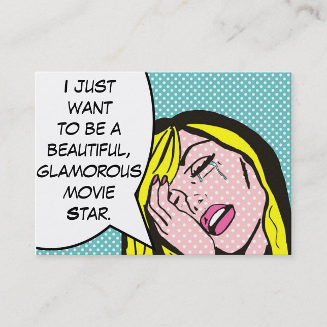 Drama Coach/Theatre Director Pop Art Business Card (Front)