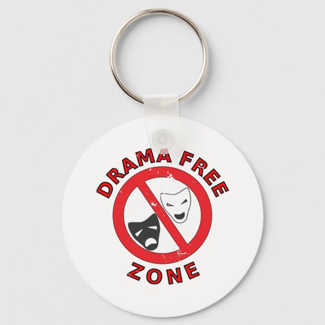 Drama Free Zone Key Ring (Front)