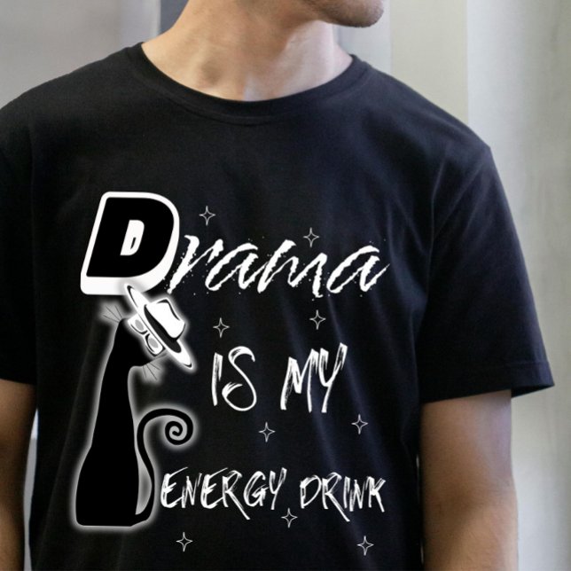 Drama is My Energy Drink" AI inspired Streetwear T-Shirt (Creator Uploaded)