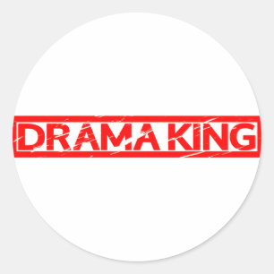Drama King Stamp Classic Round Sticker