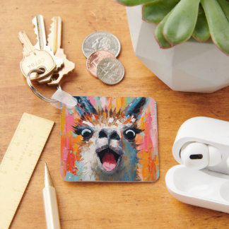 Drama Lama Personalization Funky Hipster Key Ring