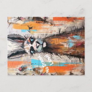 Drama Lama Personalization Funky Hipster Postcard