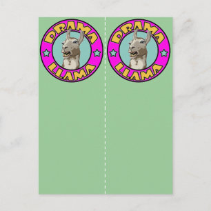 Drama Llama, 2x bookmark postcard