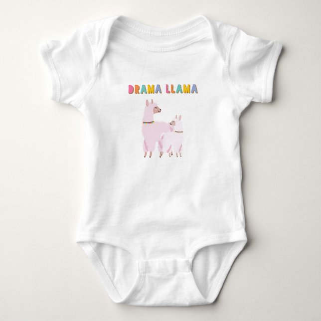 Drama Llama Baby Bodysuit (Front)