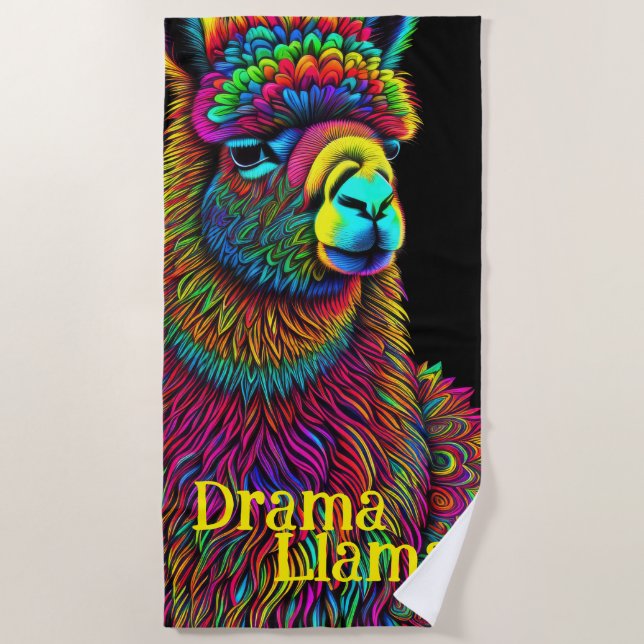 Drama Llama Beach Towel (Front)