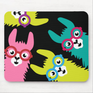 Drama Llama Colourful Camelid  Mouse Mat