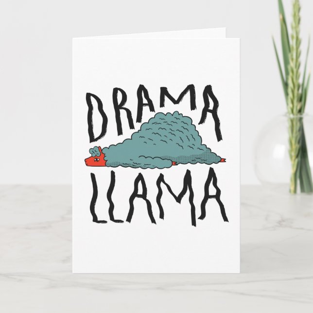 Drama Llama Funny Alpaca Lama Gift Card (Front)