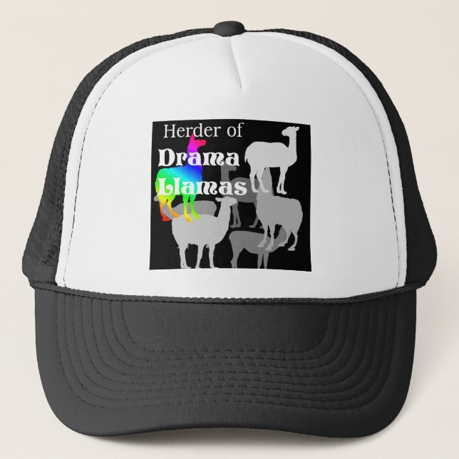 Drama Llama Herder Trucker Hat (Front)