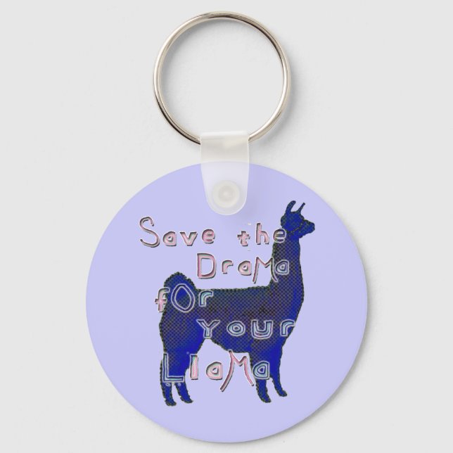 drama  llama key ring (Front)