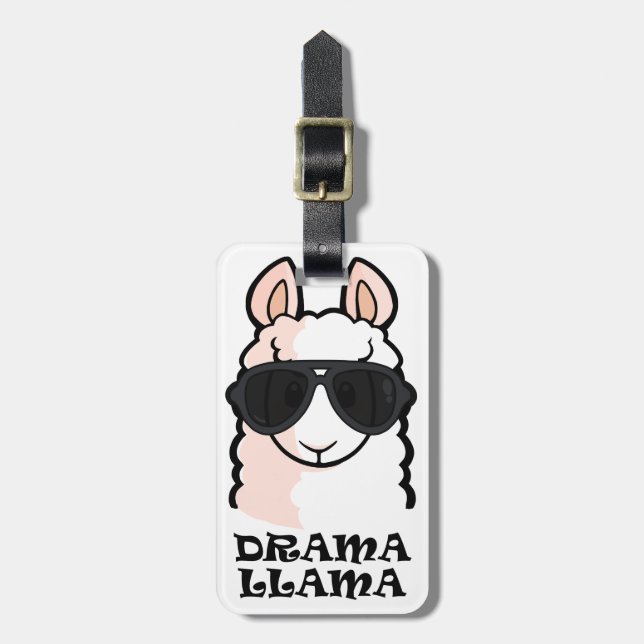Drama Llama Luggage Tag (Front Vertical)
