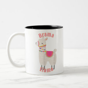 Drama Llama T-Shirt for Adults and Kids Two-Tone Coffee Mug