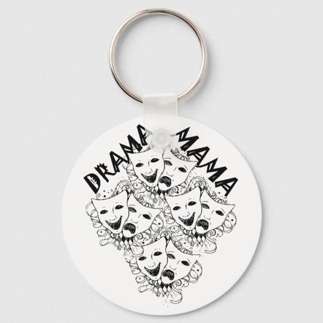 Drama Mama B&W Keychain (Front)