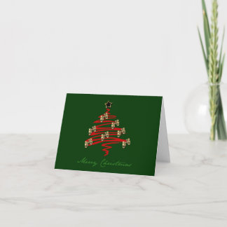 Drama Mask Christmas Tree Holiday Card