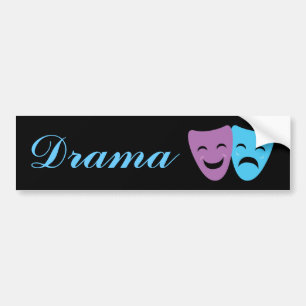 Drama Masks Bumper Sticker