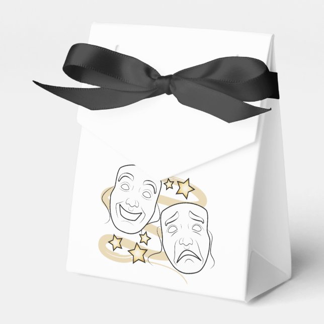 Drama Masks Comedy and Tragedy Favour Box (Front Side)
