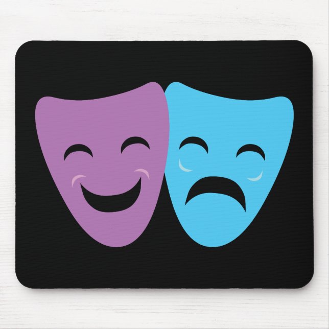 Drama Masks Mouse Mat (Front)