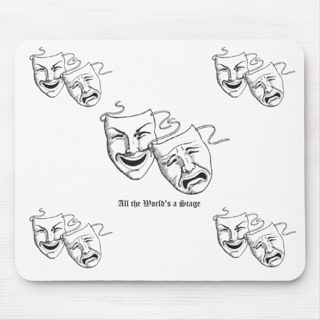 drama masks mouse mat (Front)