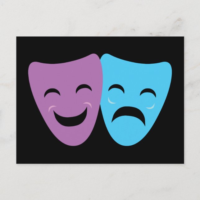 Drama Masks Postcard (Front)
