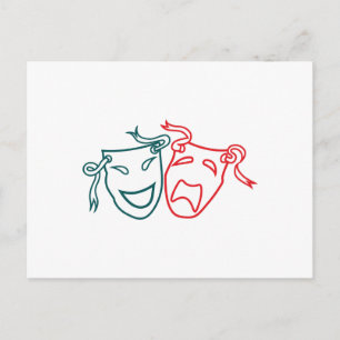 Drama Masks Postcard
