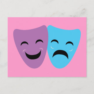 Drama Masks Postcard