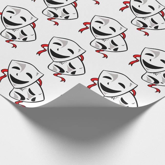 Drama Masks Wrapping Paper (Corner)