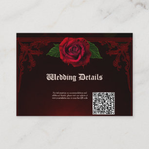 Drama of Love, the gothic Rose of Memory. Enclosure Card