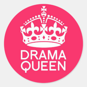 Drama Queen Classic Round Sticker