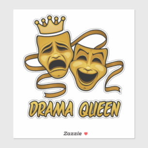Drama Queen Comedy And Tragedy Gold Theatre Mask